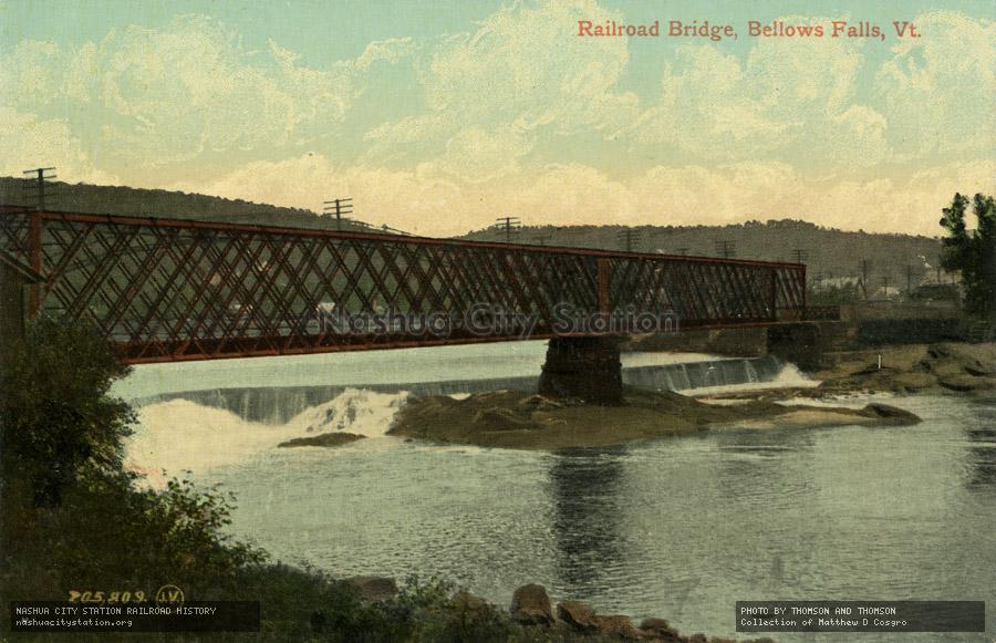 Postcard: Railroad Bridge, Bellows Falls, Vermont